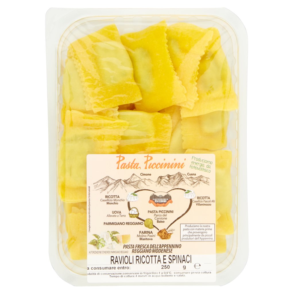 Pasta Piccinini Ravioli Ricotta e Spinaci